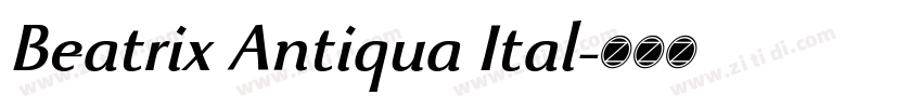 Beatrix Antiqua Ital字体转换